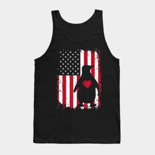 Penguin 4th of July American USA Flag Patriotic Gift Tank Top